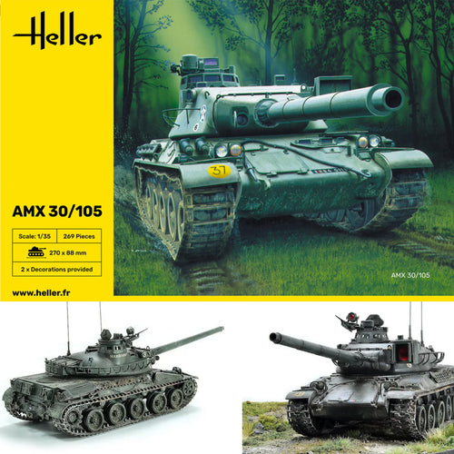 Heller 1/35 AMX 30/105 French Cold War Main Battle Tank plastic model kit