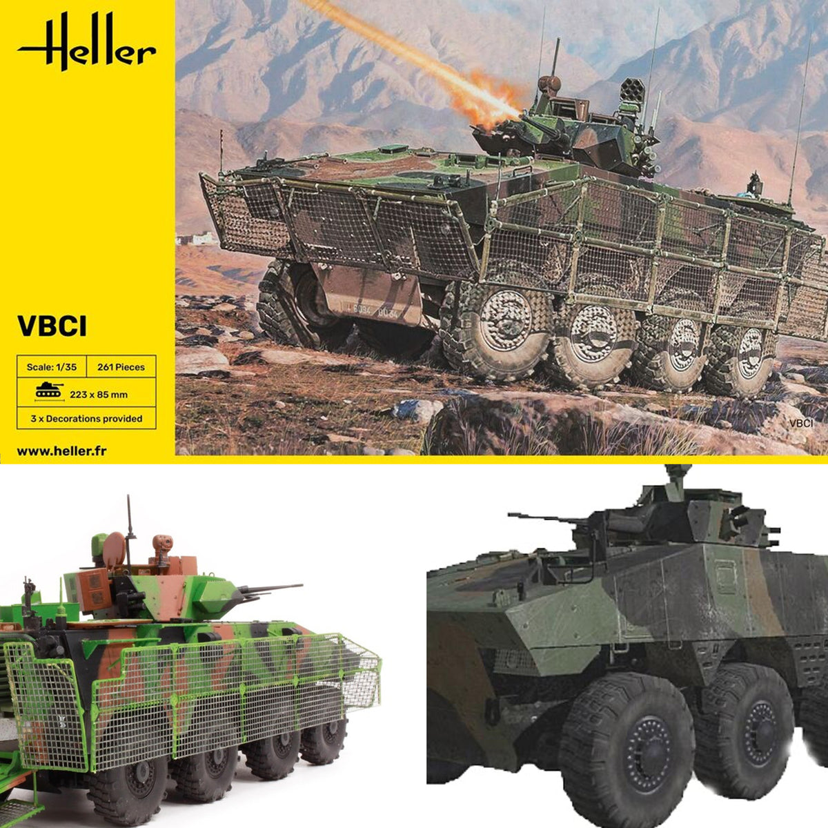 Heller 1/35 VBCI French 8x8 Armoured Infantry Vehicle plastic model kit