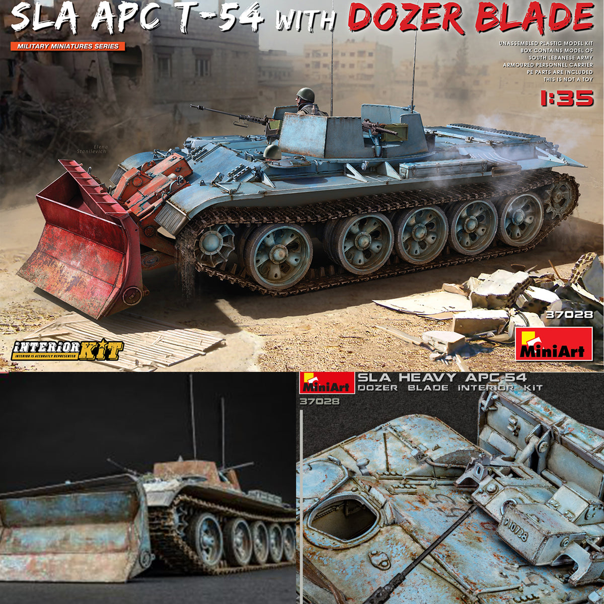 MiniArt 1/35 SLA APC T-54 w/ Dozer Blade - Full Interior Kit - MIN37028