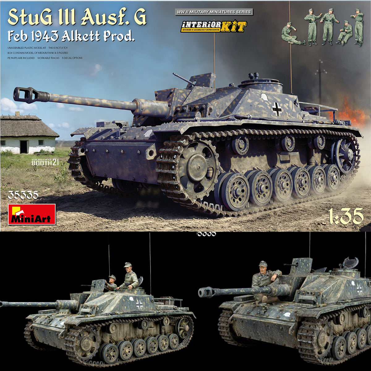 MiniArt 1/35 StuG III Ausf.G Feb 1943 Alkett Full Interior MIN35335 plastic model kit